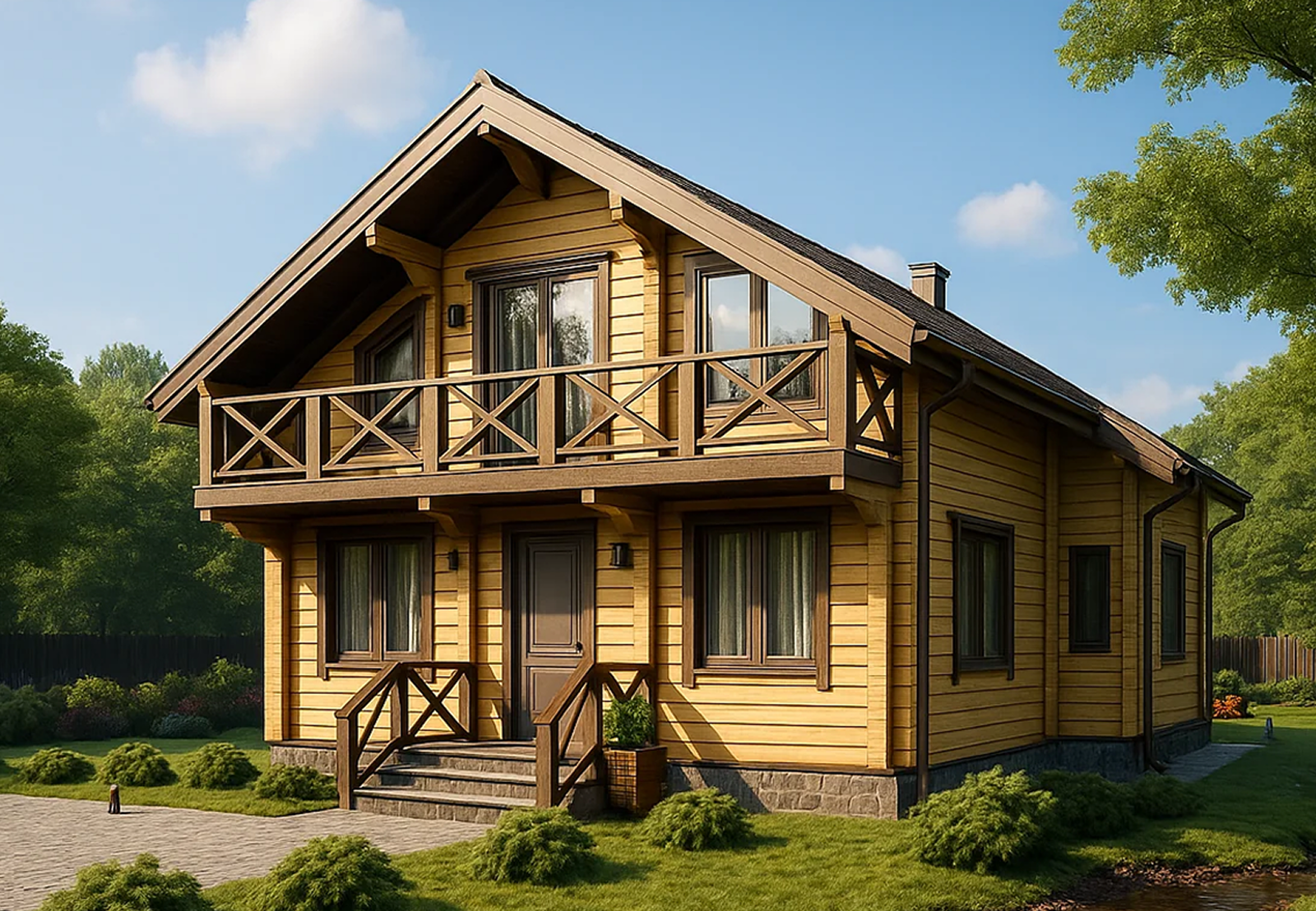 Дом из профилированного бруса VZ-378 